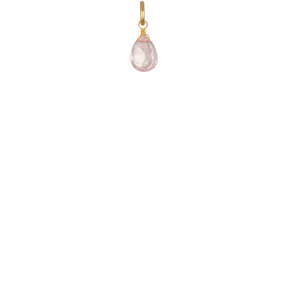 Rose Quartz Briolette- October Birthstone