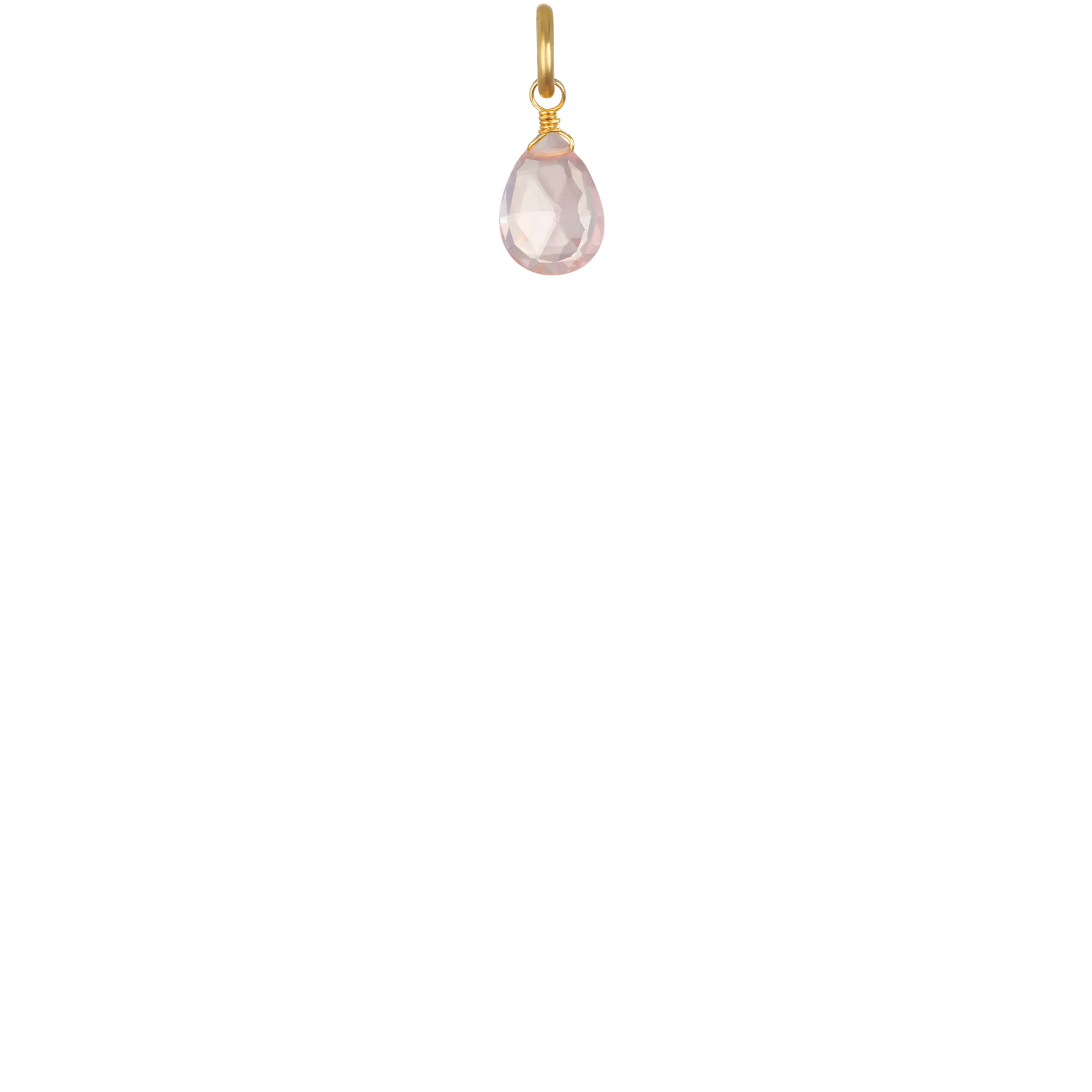 Rose Quartz Briolette- October Birthstone