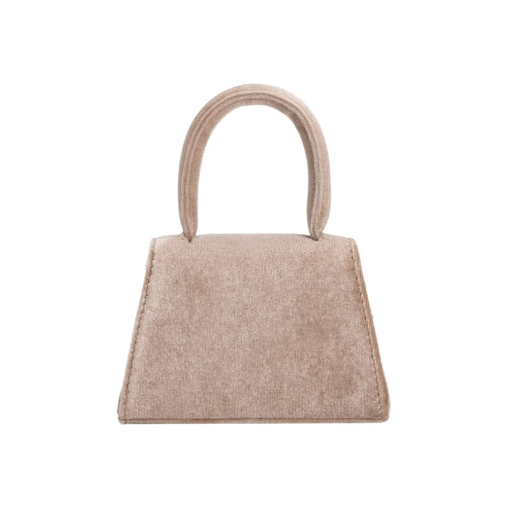 Sabrina Taupe Mini Top Handle Bag