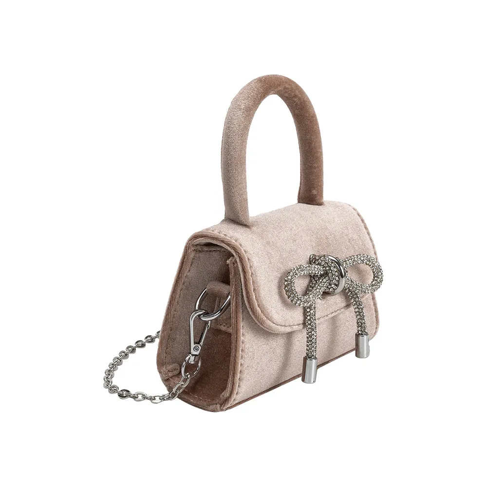 Sabrina Taupe Mini Top Handle Bag