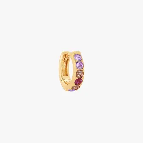 (Single) Amethyst Ombre Hoop