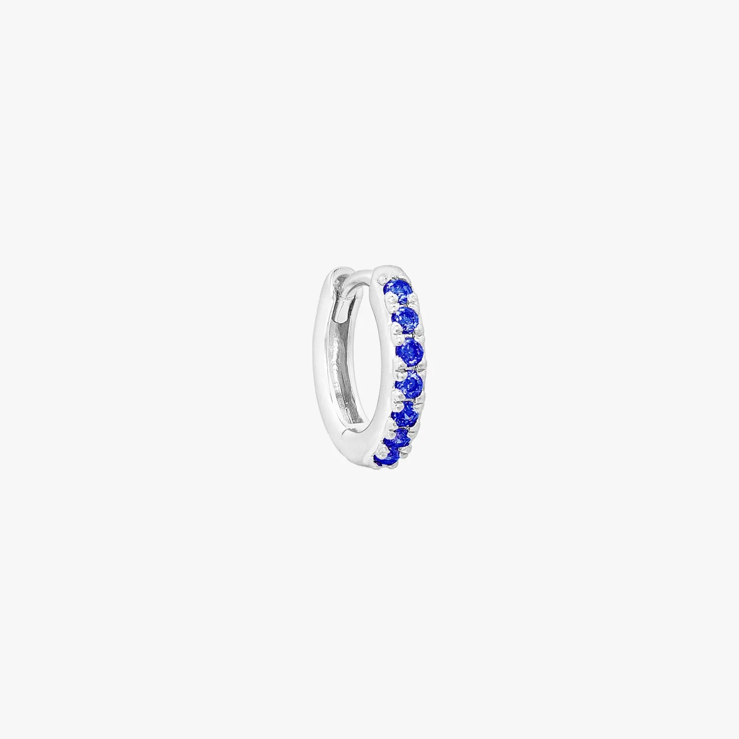 (Single) Sapphire Pave Huggie Hoop