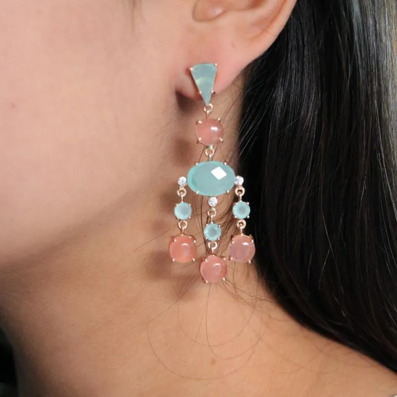 Soft Geometry Chandelier Earrings