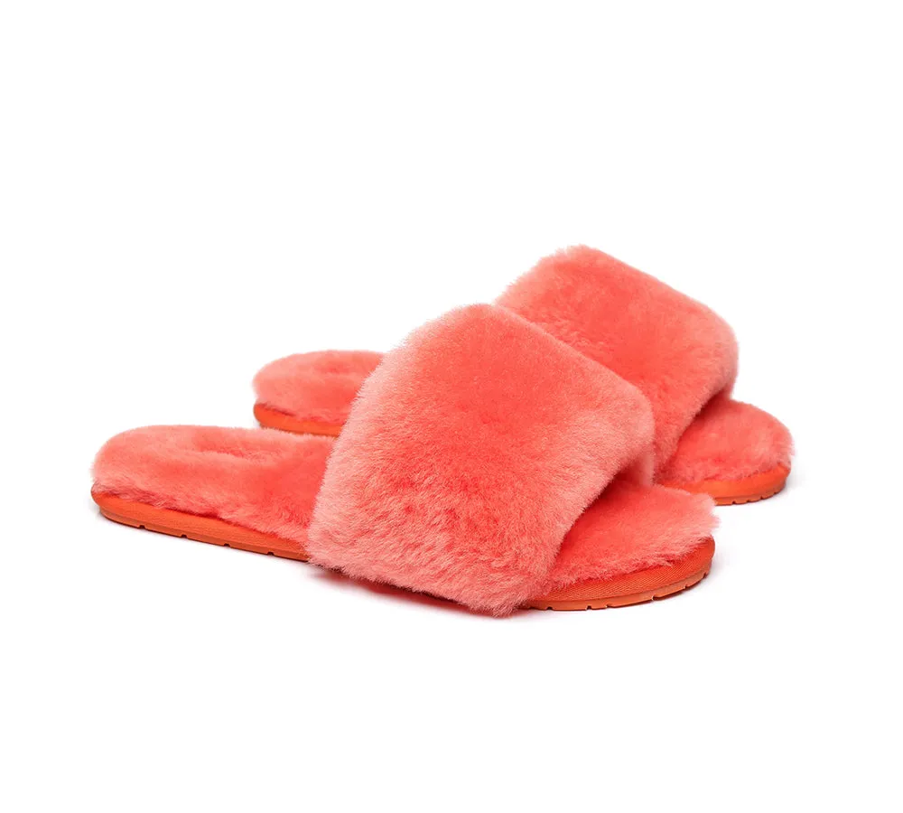 UGG Slippers Women Sheepskin Wool Fluffy Slides Nala