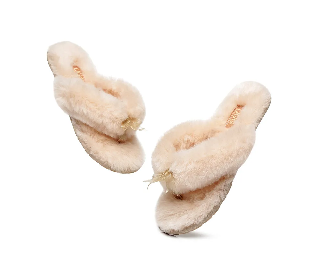 Women Fluffy Slides Thongs Cinderella