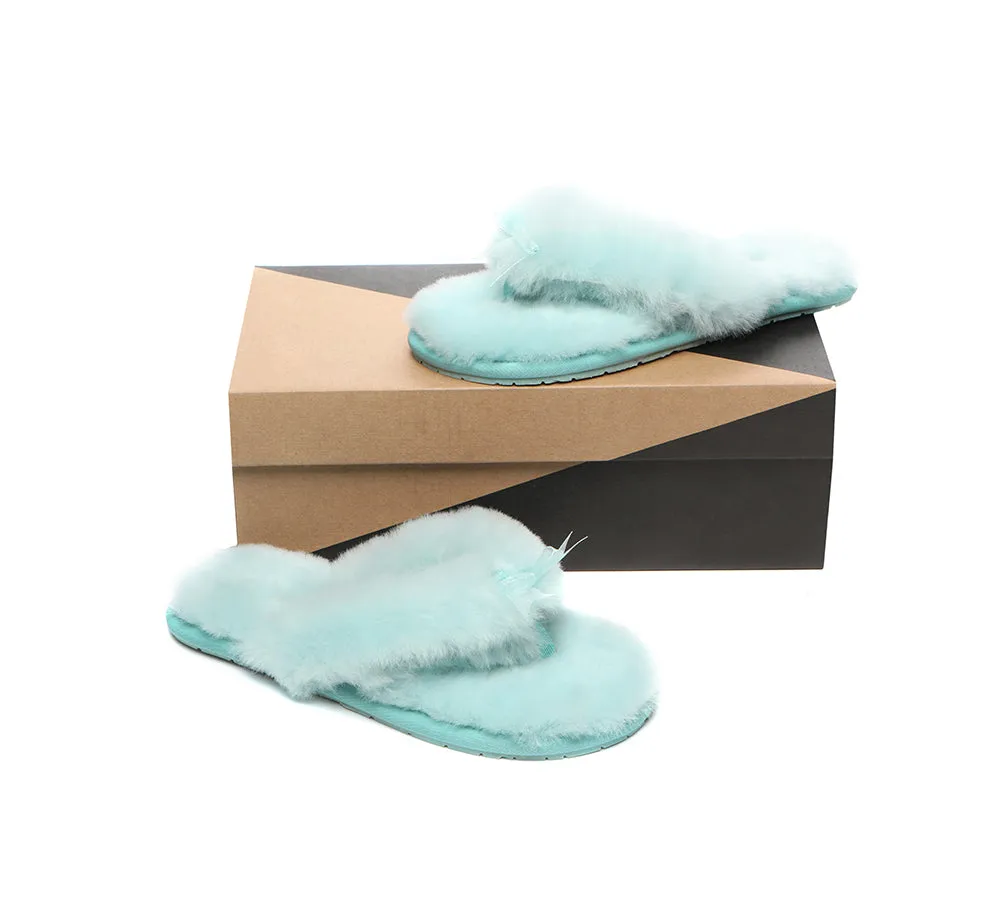 Women Fluffy Slides Thongs Cinderella