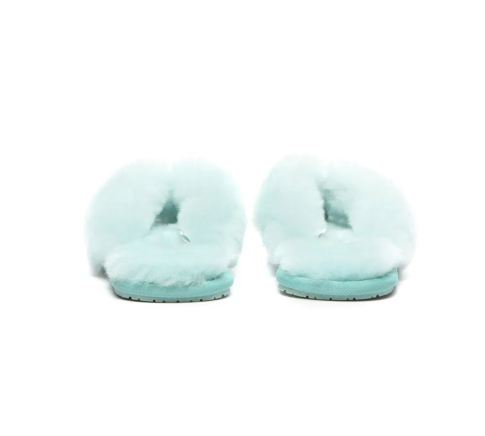 Women Fluffy Slides Thongs Cinderella